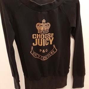 Juicy couture black & gold sweatshirt long sleeve
